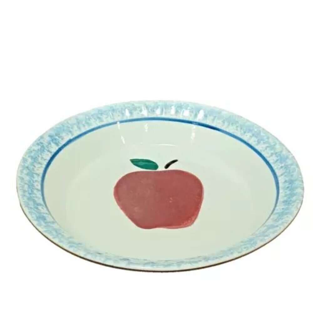 Apple Pie Pan Plate‎ Treasure Craft Pottery Orchard Lane Rare Vintage Excellent